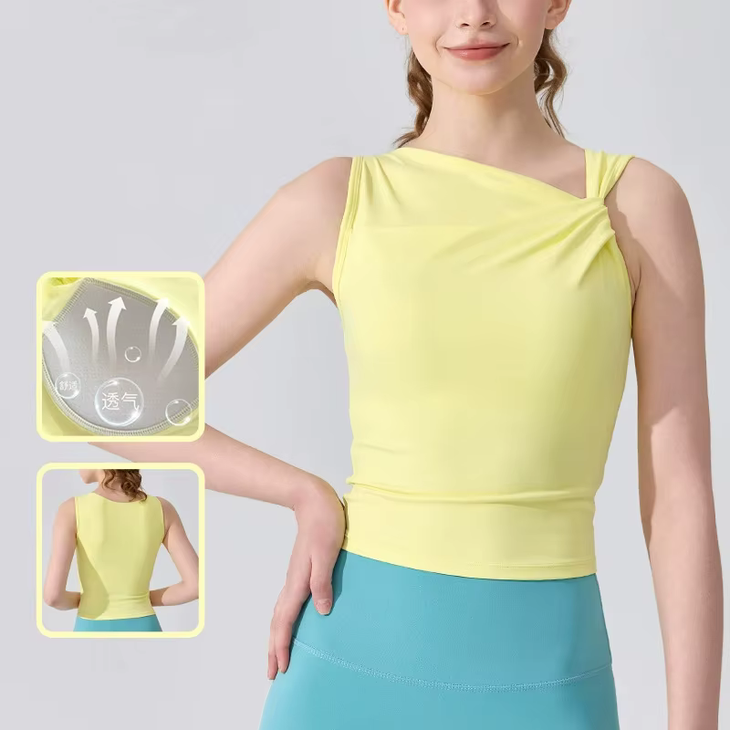 Gilet de yoga au design asymétrique pour femmes