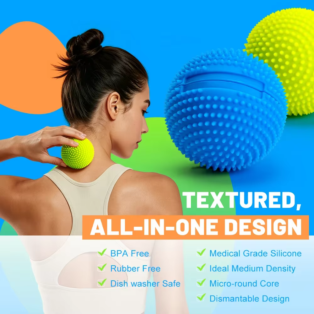Balle de massage texturée Neuro Ball pour les pieds – Outil de libération myofasciale