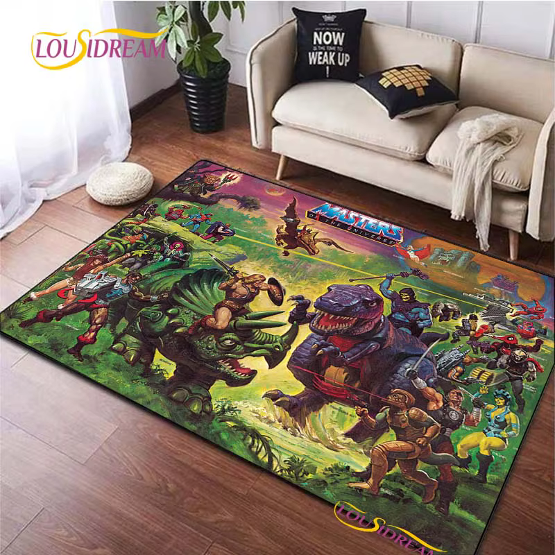 He-man maîtres tapis de dessin animé pour salon chambre tapis cuisine enfants porte tapis de sol antidérapant cadeau d'anniversaire accessoires de photographie tapis