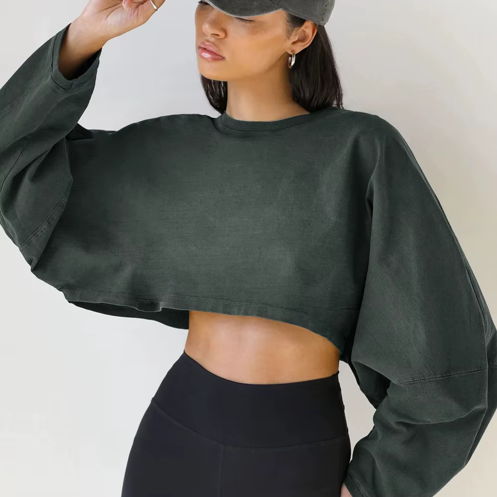 Femmes sport haut court T-Shirts vêtements
