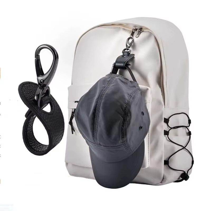 Clip de chapeau de voyage en cuir Simple, Clip de chapeau de Baseball de Golf, sangle de chapeau d'été, serviette, gant, rangement, boucle de portefeuille, Clip de loquet mains libres