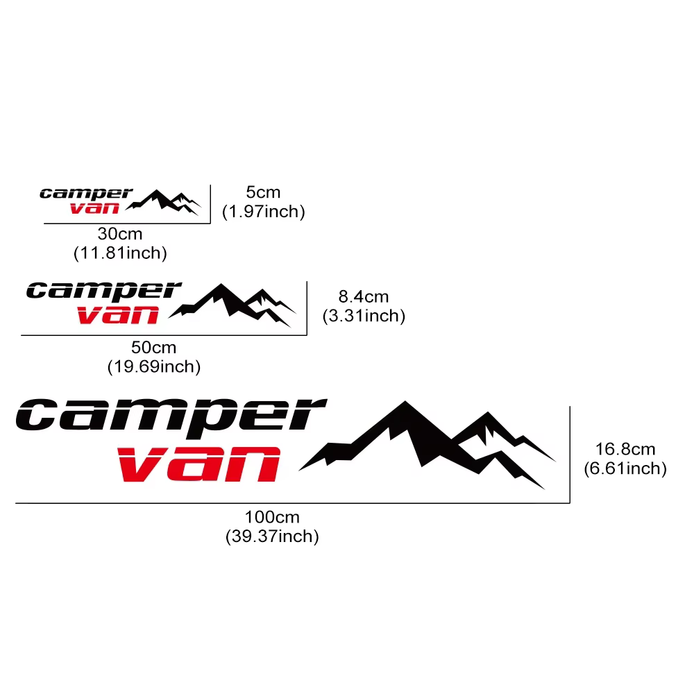 Autocollant de voiture style montagne pour camping-car, caravane, camping-car motorisé, véhicule utilitaire, décoration DIY de carrosserie, accessoires en vinyle
