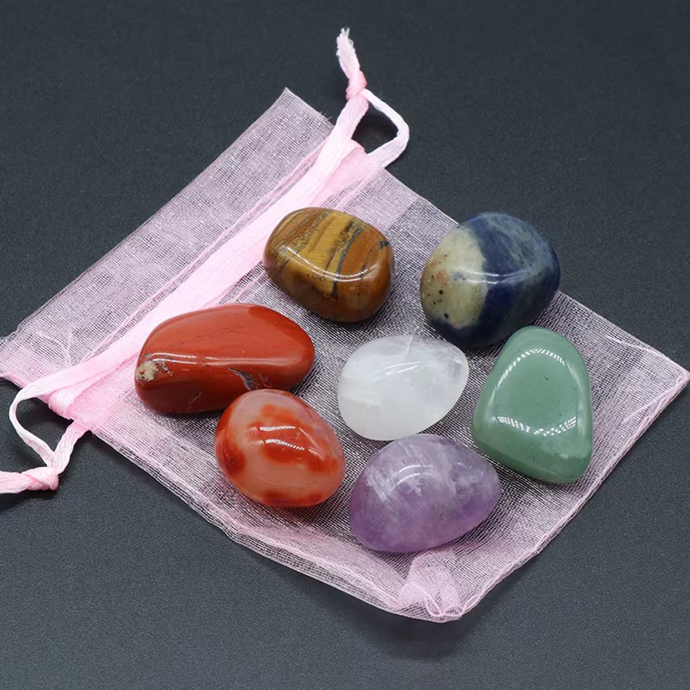 Ensemble de Chakras en pierre de cristal