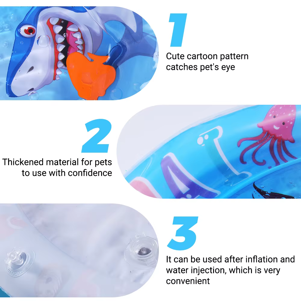 Tapis de jeu d'eau sensoriel pour chat, en Pvc, poisson d'océan, ramper, à Induction, jouet interactif pour chat