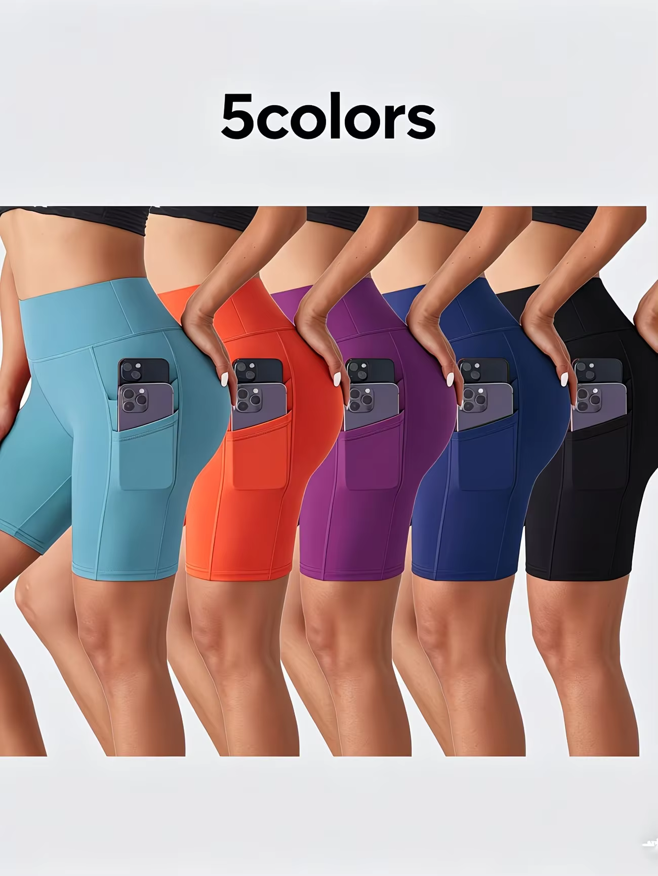 Short de yoga skinny avec poches latérales pour femme