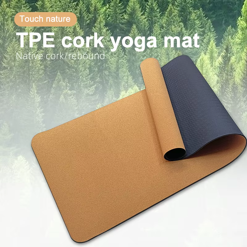 Coussinets de yoga en liège naturel pour hommes