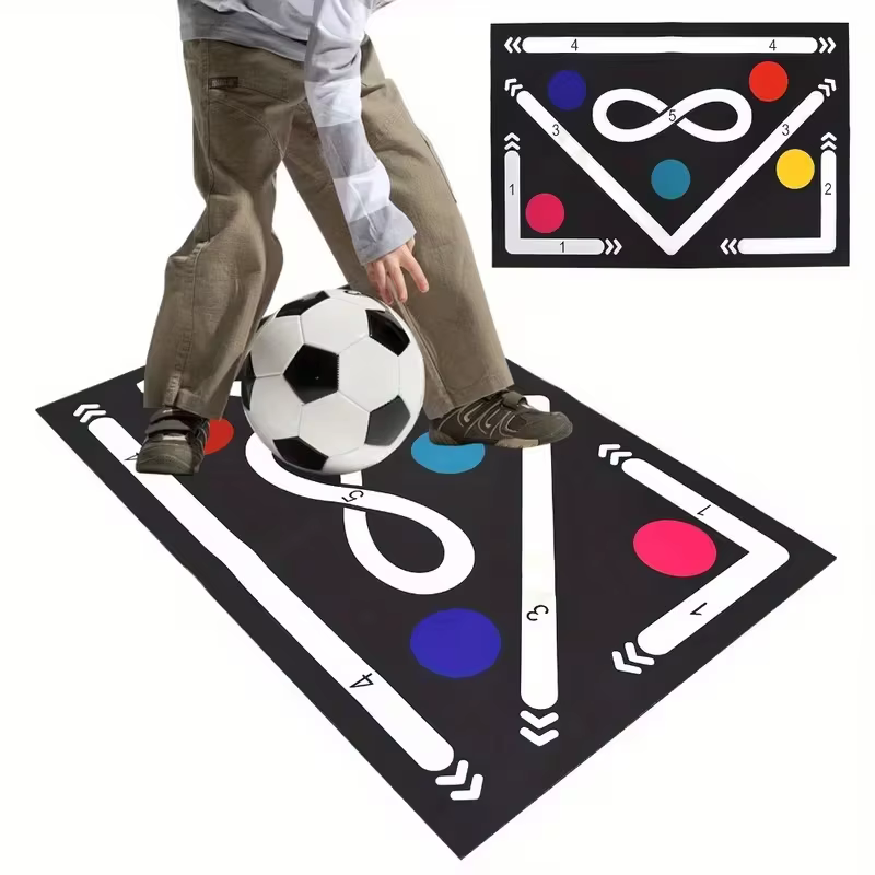 Tapis d'entraînement de football monobloc antidérapant et silencieux, tapis de marche, tapis d'entraînement de football, décoration intérieure
