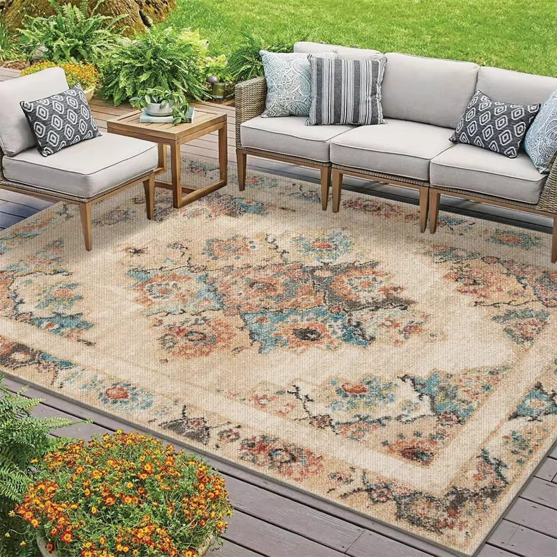VIAKMA Tapis d'extérieur de style bohème pour la décoration de la maison