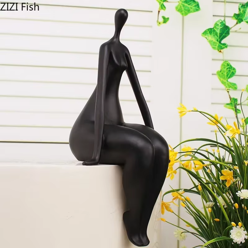 Statue de figurines de yoga abstraites