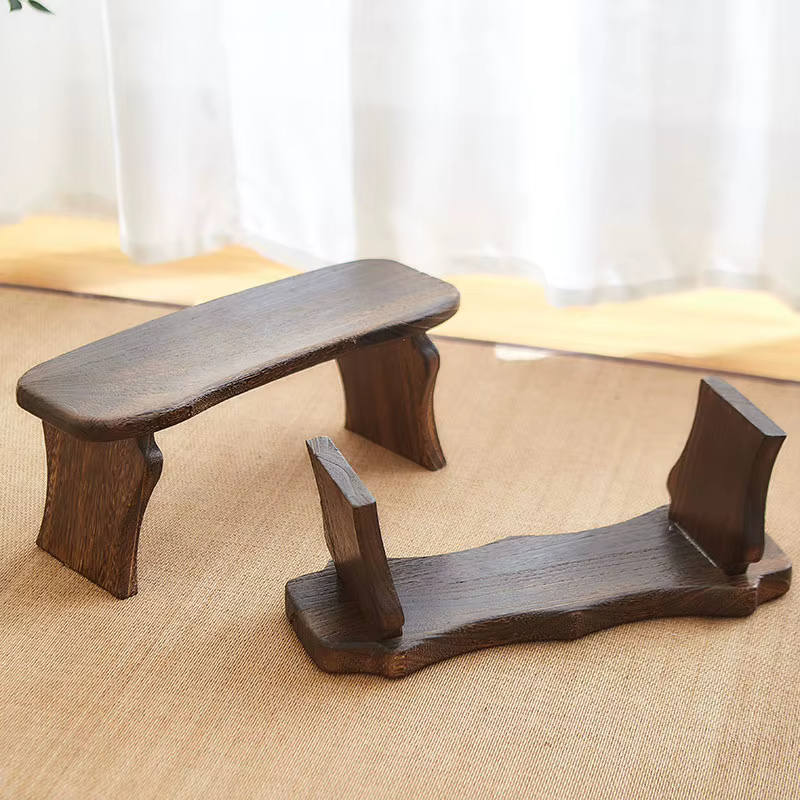 Tabouret de méditation en bois massif