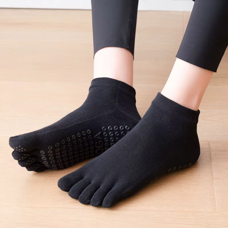 Pilates danse gymnastique Yoga chaussettes coton cinq doigts antidérapant