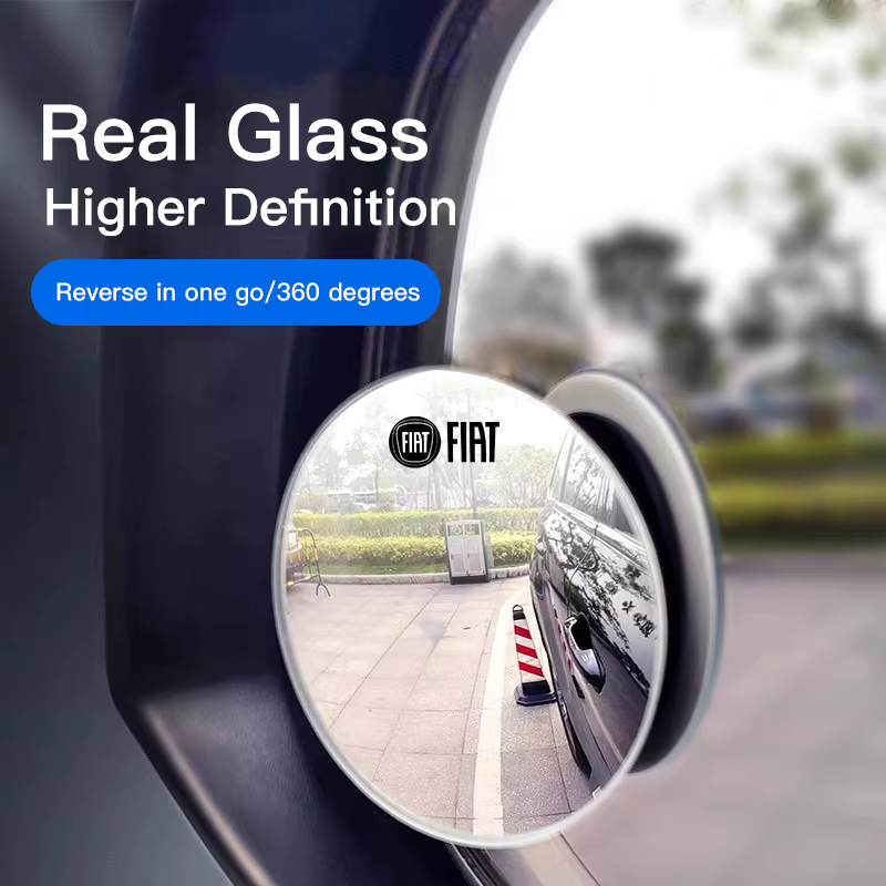 Rétroviseur de voiture 360 ° Petit miroir rond, accessoires automobiles pour FIAT 500 Ducato Panda Grande Punto Tipo Abarth Pulse 600 500L