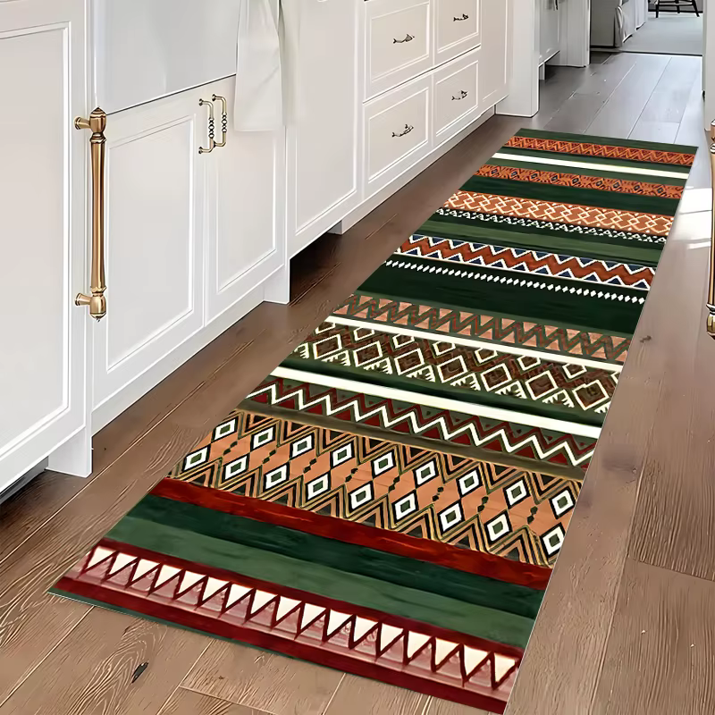 Tapis de couloir vintage ethnique tribal