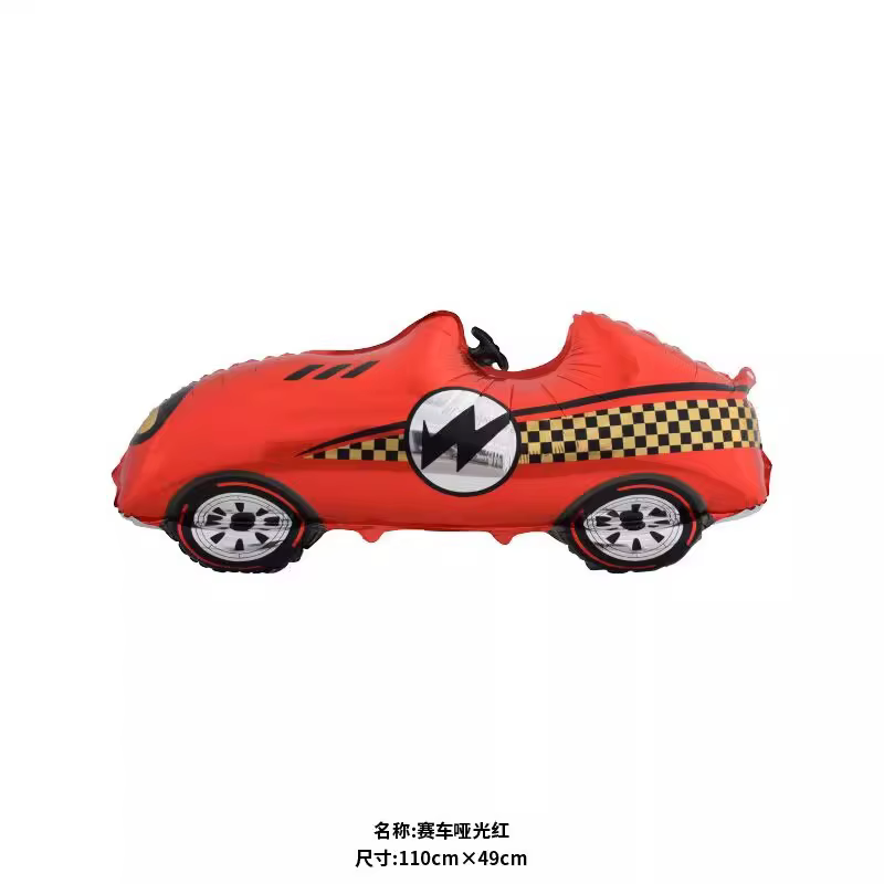 Ballons en Film d'aluminium pour voiture de course mate, Ballons de fête d'anniversaire pour enfants, ballons de course de voiture pour réception-cadeau pour bébé, fournitures d'accessoires Photo