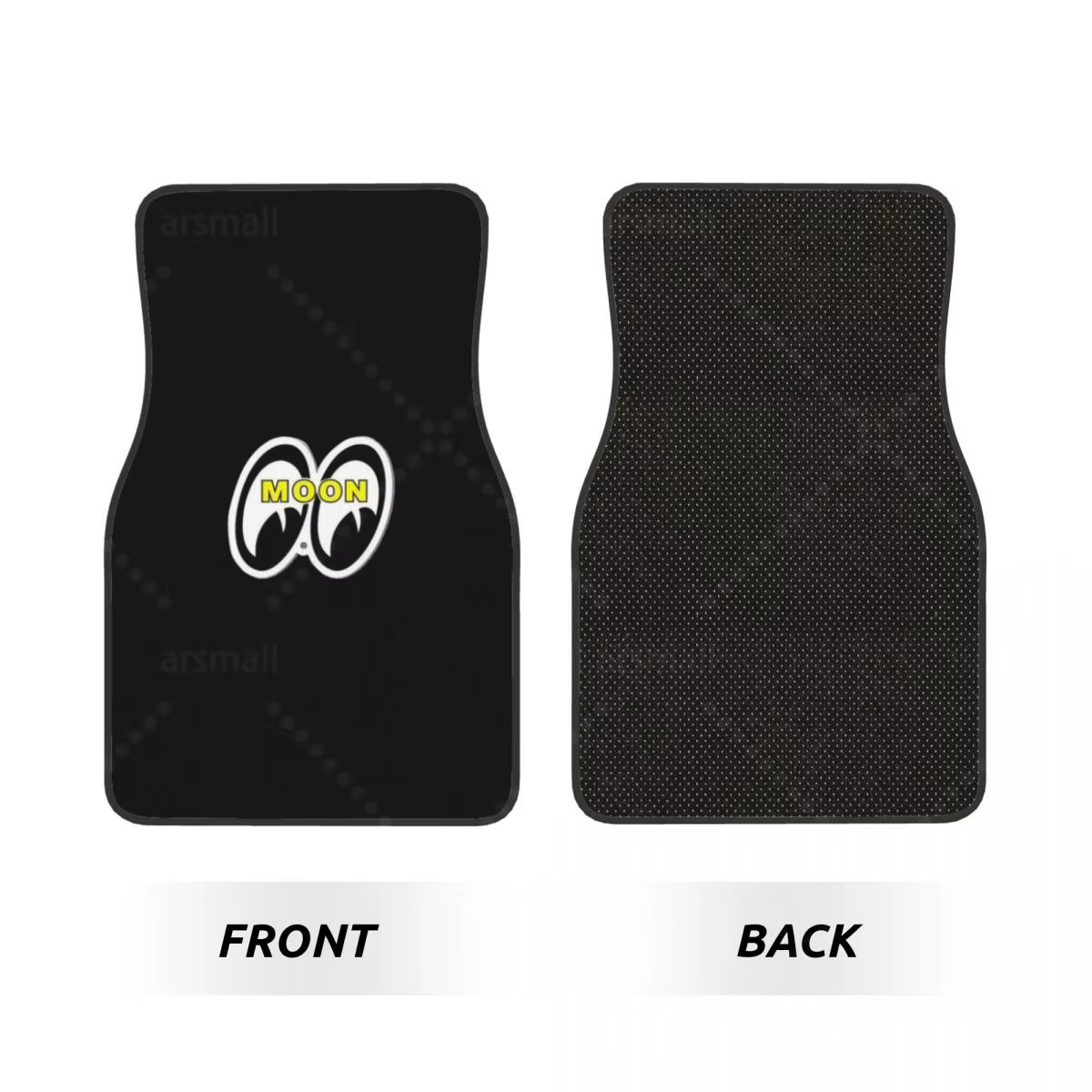 JDM Moon Eyess – tapis de sol en caoutchouc pour moto, voiture de course, robuste, avant et arrière, Protection du sol, convient à la plupart des véhicules