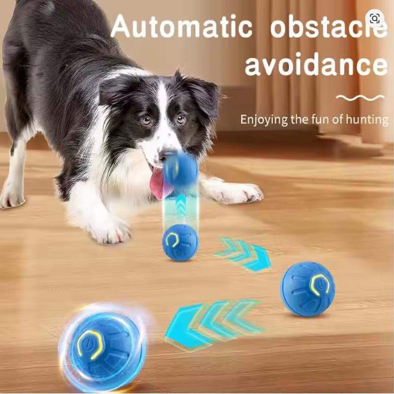 Boule de jouet intelligente pour animaux de compagnie, jouet électronique interactif pour animaux de compagnie, boule mobile USB pour chiot, rebond mobile automatique, cadeau, produits pour chats.