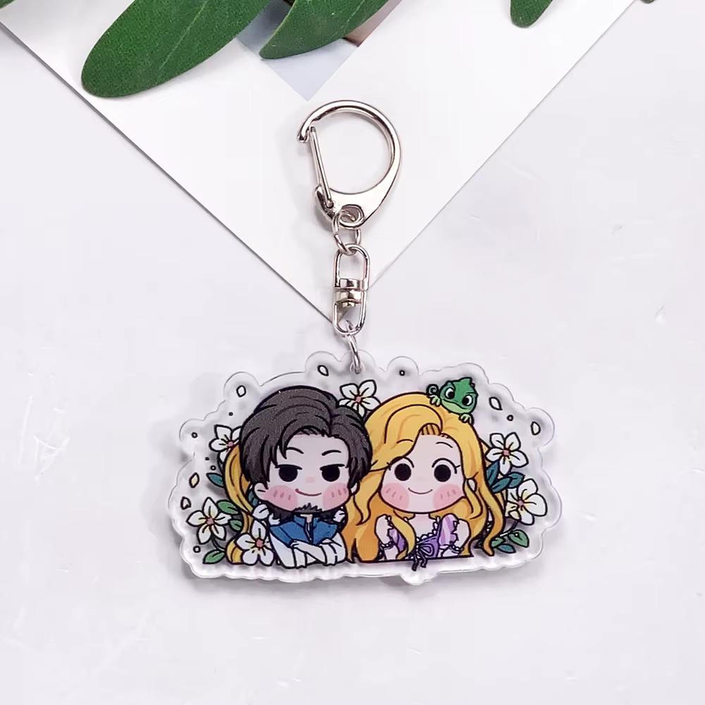 Porte-clés de voiture en acrylique, 9 pièces, dessin animé Disney, accessoires mignons pour sac, pendentif drôle pour sac à dos, cadeaux pour amis