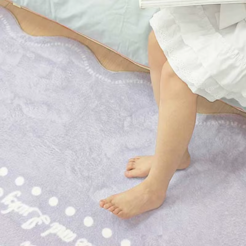 Tapis en Peluche Irrégulier pour Décoration de Salon, Minimalisme Moderne, Solide, Moelleux, Doux, pour Chambre à Coucher, Maison, Polymères Lavables