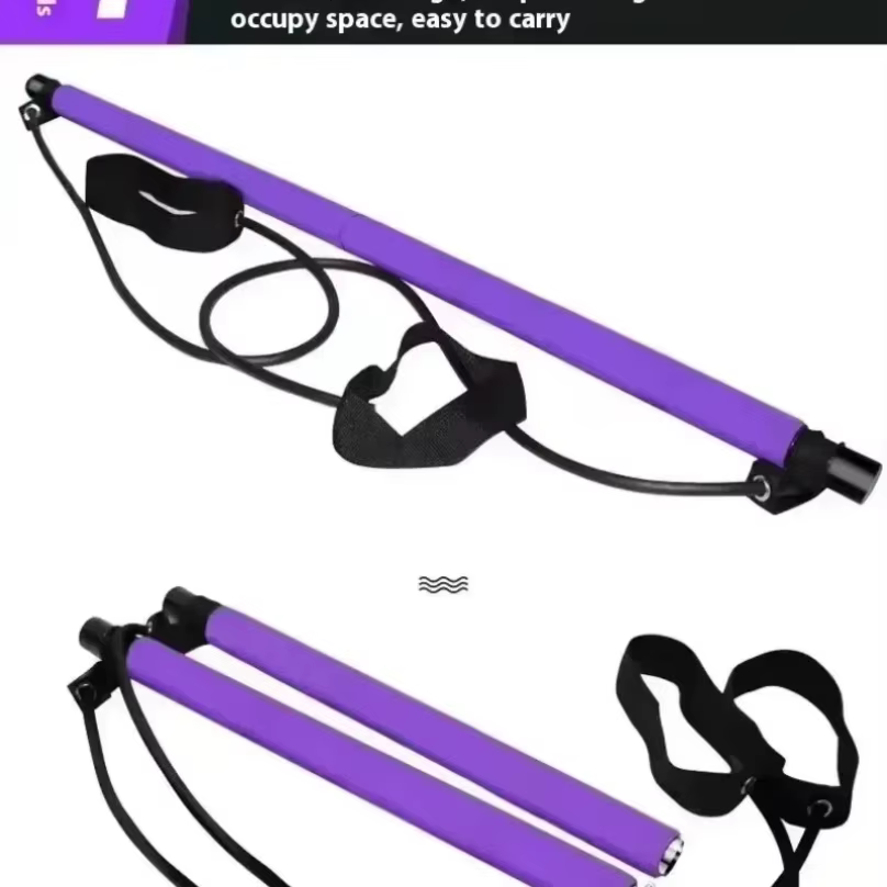 Bâton de barre de Yoga Pilates Portable avec bande de résistance
