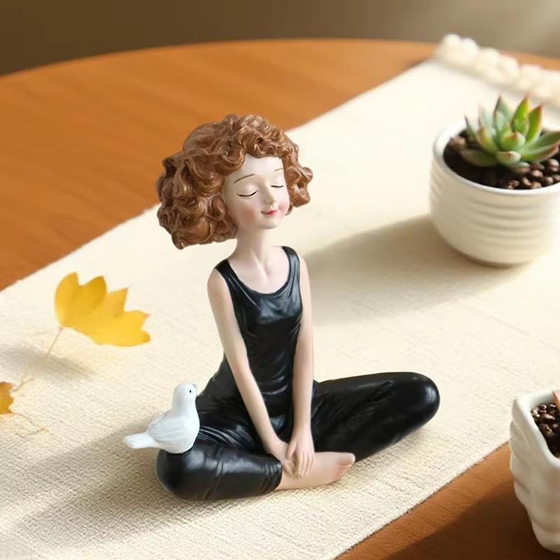 Figurines de fille de Yoga