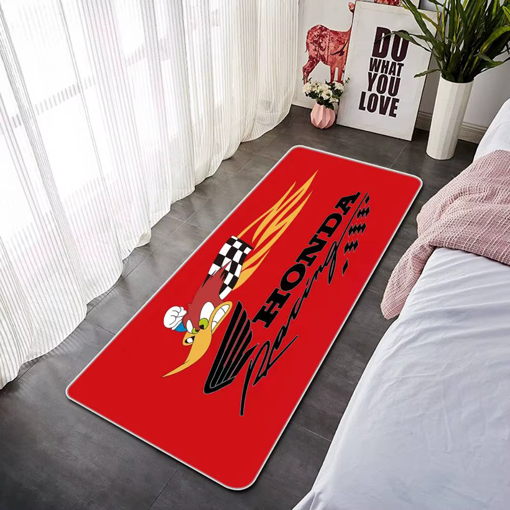 Tapis de sol pour moto de course, tapis antidérapant pour garage, tapis de présentation de moto style Honda, tapis antidérapant lavable pour moto