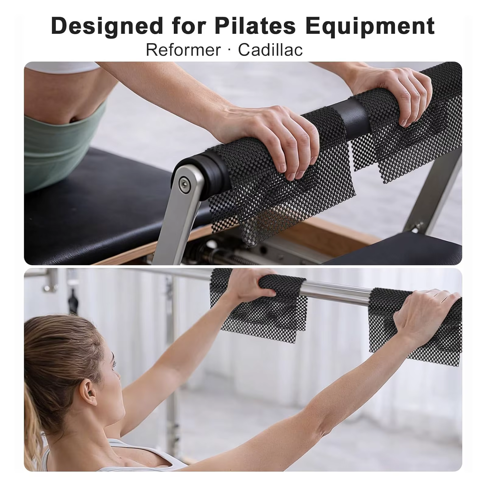 Lot de 4 tapis de Pilates Reformer respirants et antidérapants avec poignées