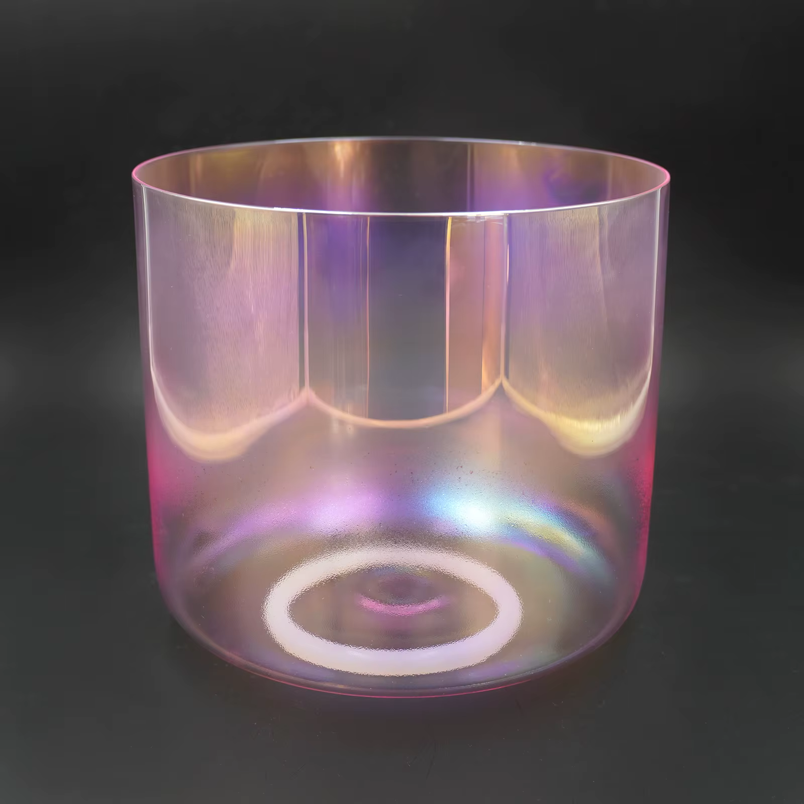 Bol chantant en cristal de quartz givré de Chakra de KVKA pour la guérison de yoga de méditation