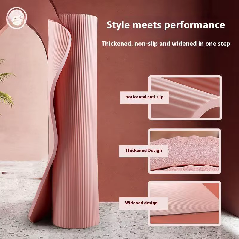Tapis de yoga antidérapant haute densité pour sports et pilates à domicile 10 mm pour exercices de gymnastique