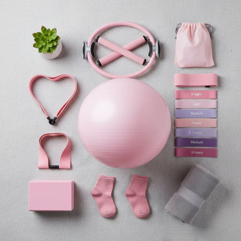 Ensemble complet de Pilates 13 pièces : ballon d'exercice