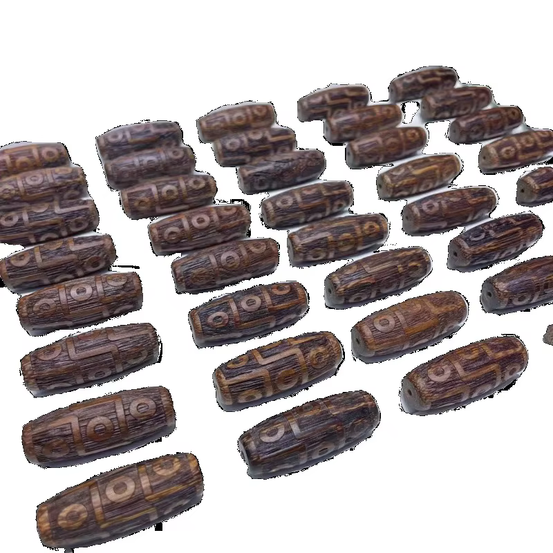 Agarwood – perles dzi à neuf yeux, accessoires de mode Wenwan DIY