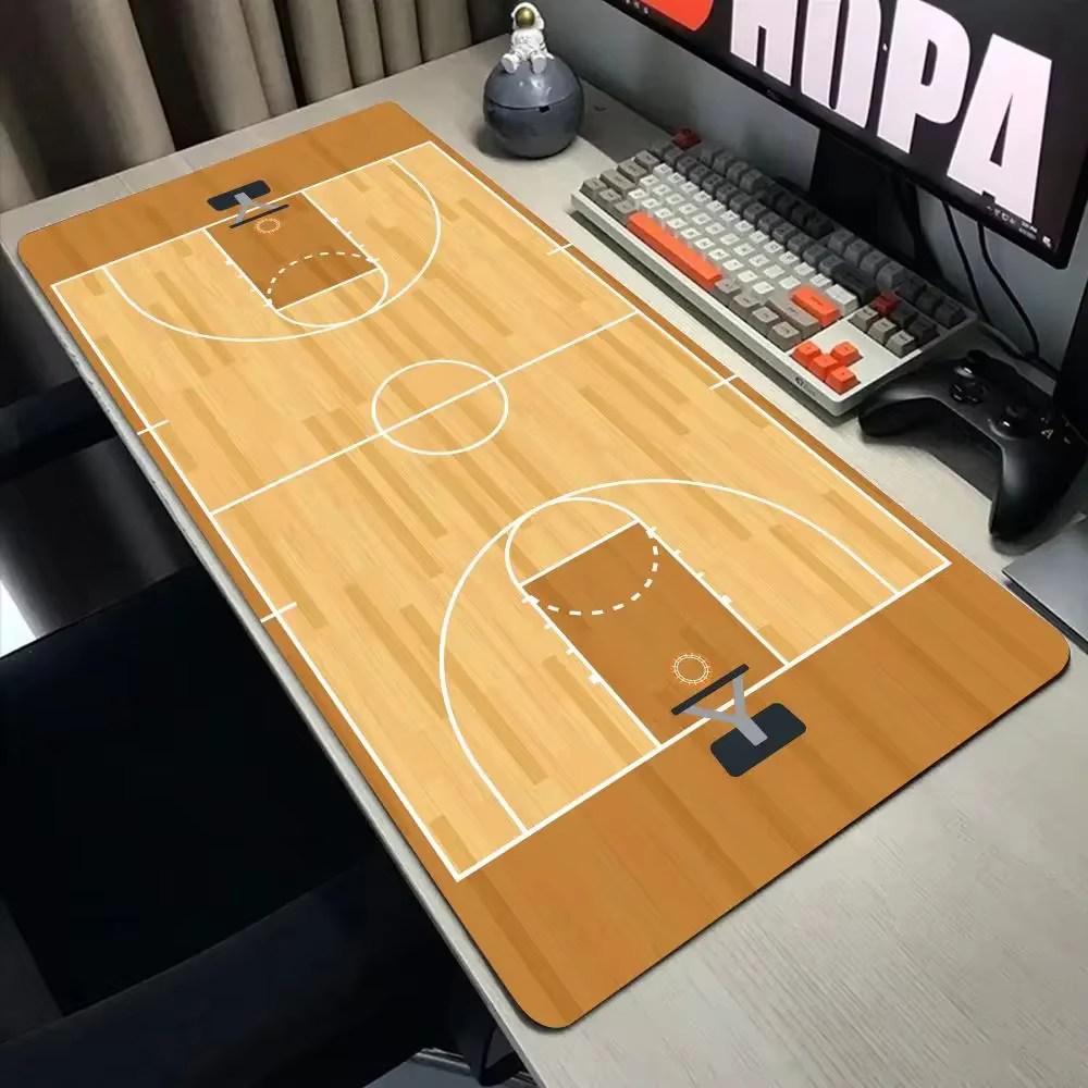 Tapis de souris pour terrain de basket-ball, clavier, tapis de bureau, accessoires de bureau, tapis de souris pour ordinateur XXL, tapis de souris de basket-ball, tapis de jeu étendu