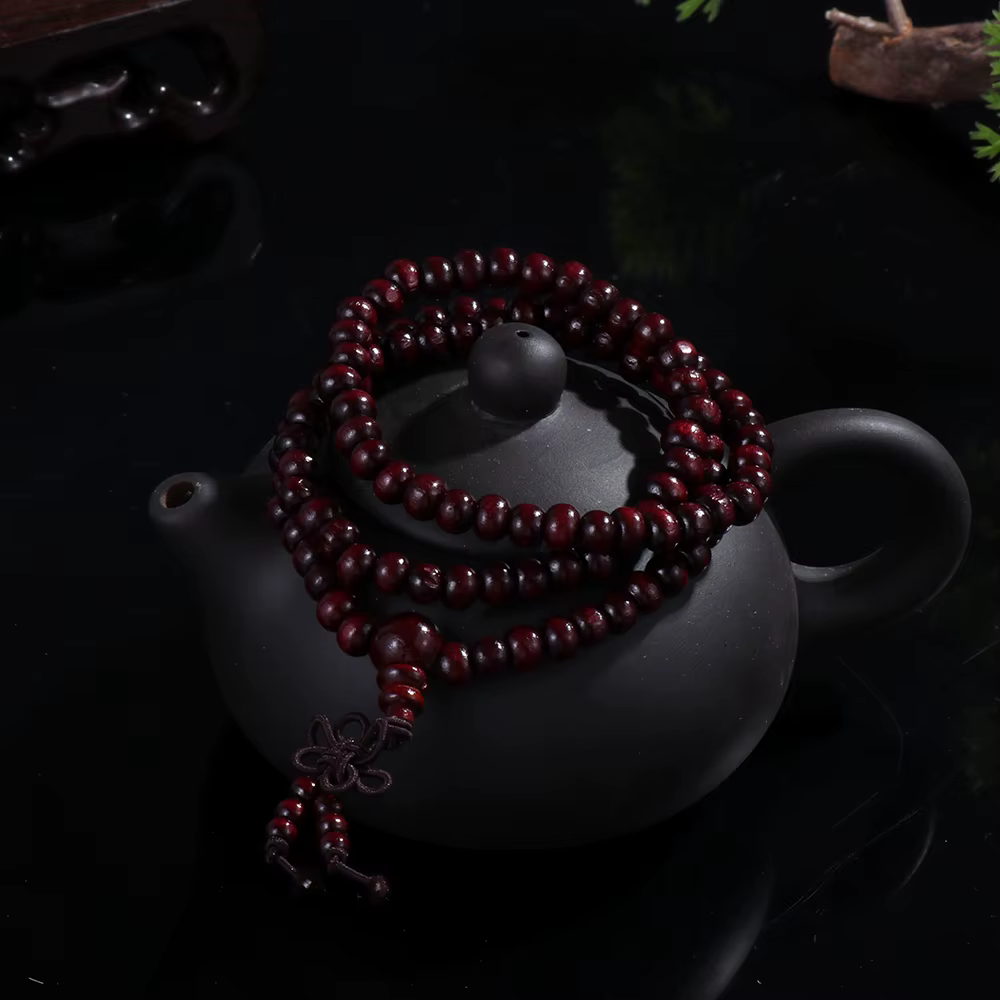 Bracelet Mala bouddhiste en bois de santal pour hommes et femmes