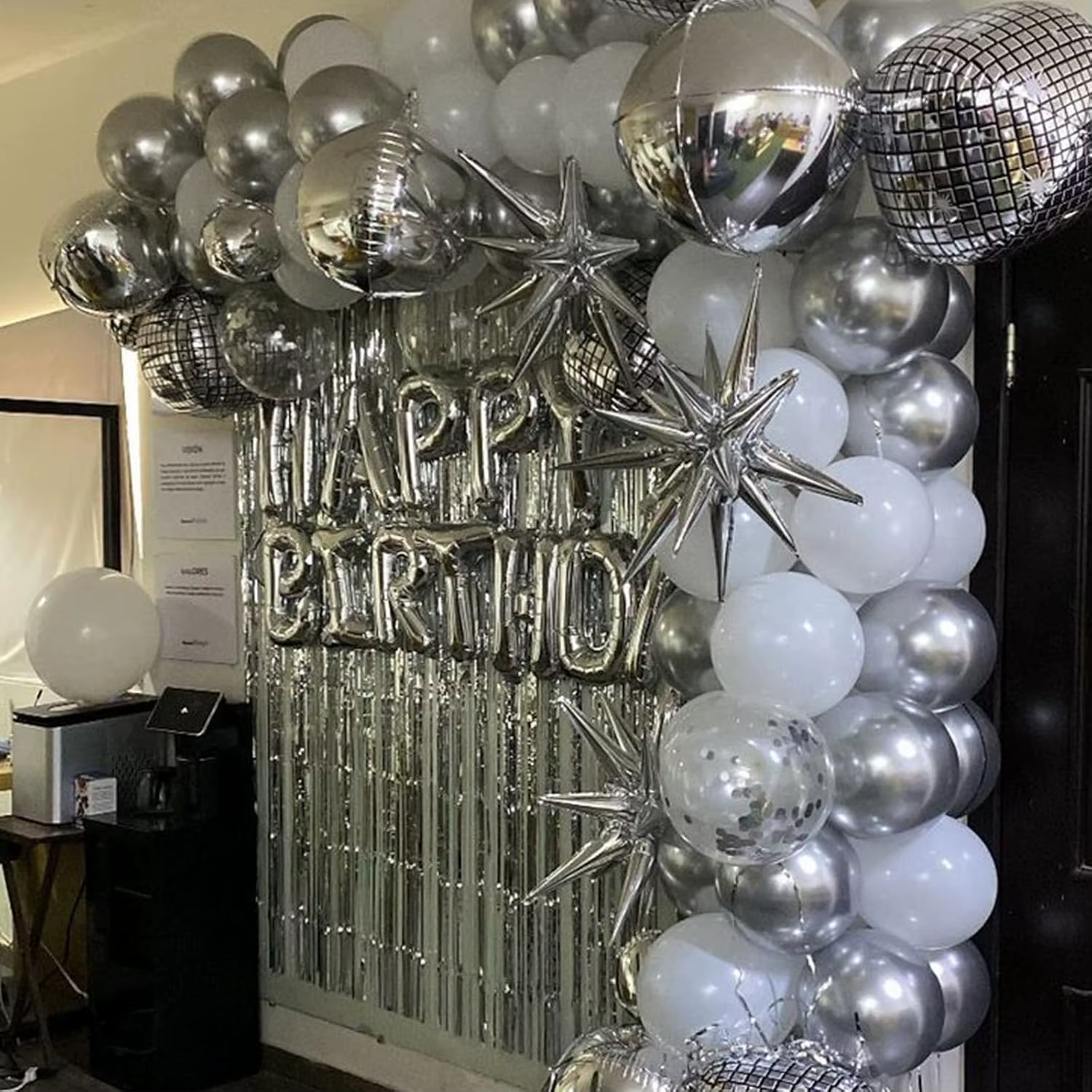 12 pièces ballons ronds en aluminium argenté 22 "15" 10 "4D ballons en Mylar ballon en feuille d'argent métallique pour décor de remise de diplôme d'anniversaire
