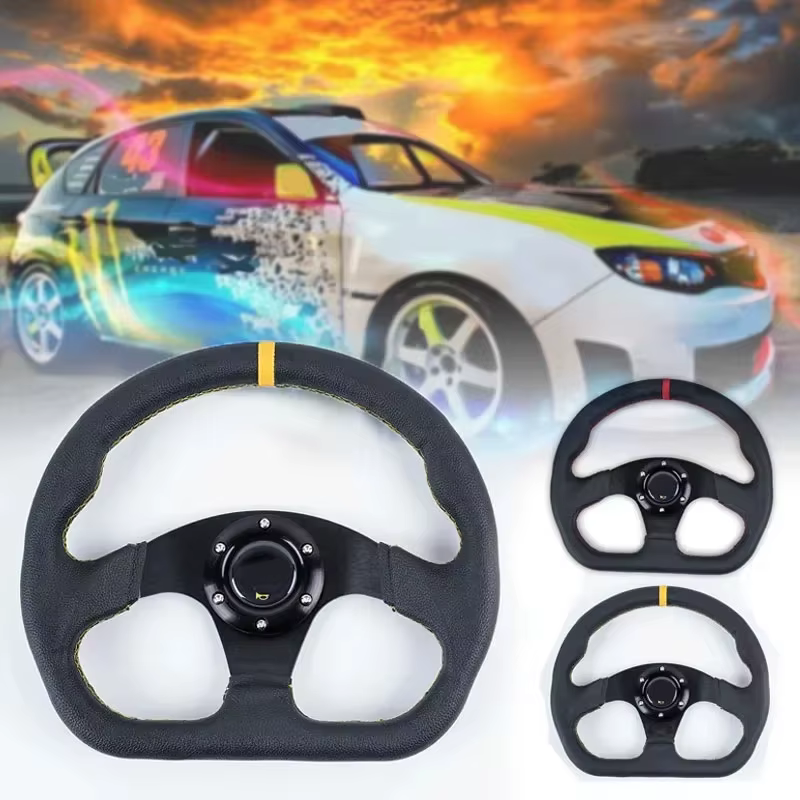 Volant de modification automobile 13 pouces 320 mm universel en PVC et aluminium pour drift, course et sport, compatible avec la plupart des voitures