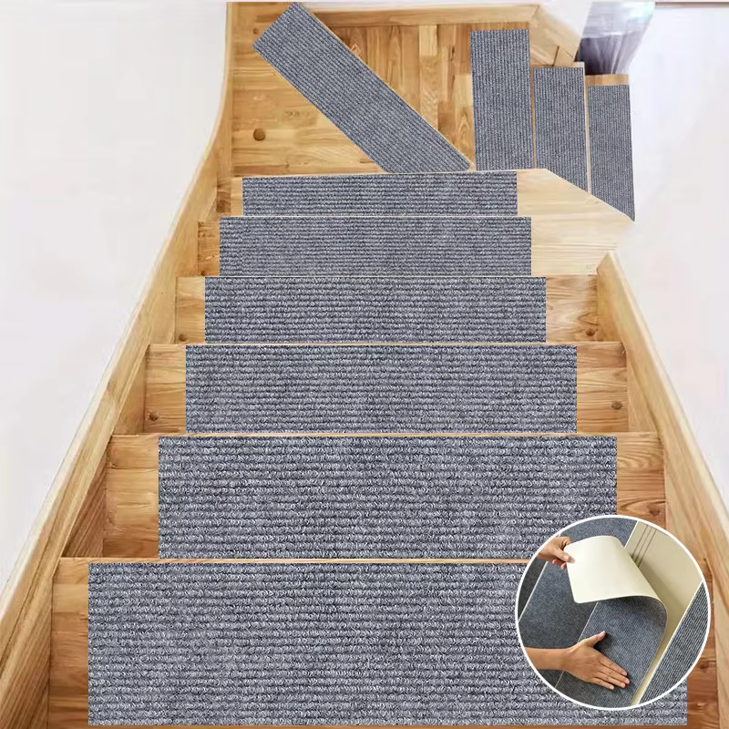 Tapis d'escalier auto-adhésifs, tapis de sol, tapis de porte, tapis antidérapants pour marches d'escalier, coussinets de protection, décoration intérieure