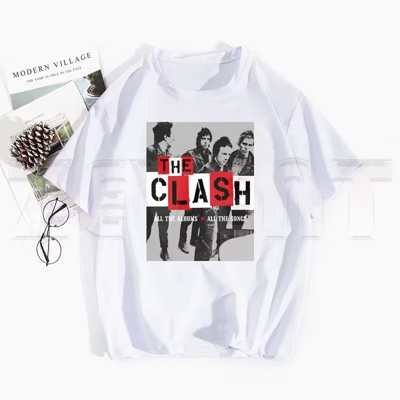 Londres appelant le choc Album Ullzang t-shirts printemps hauts