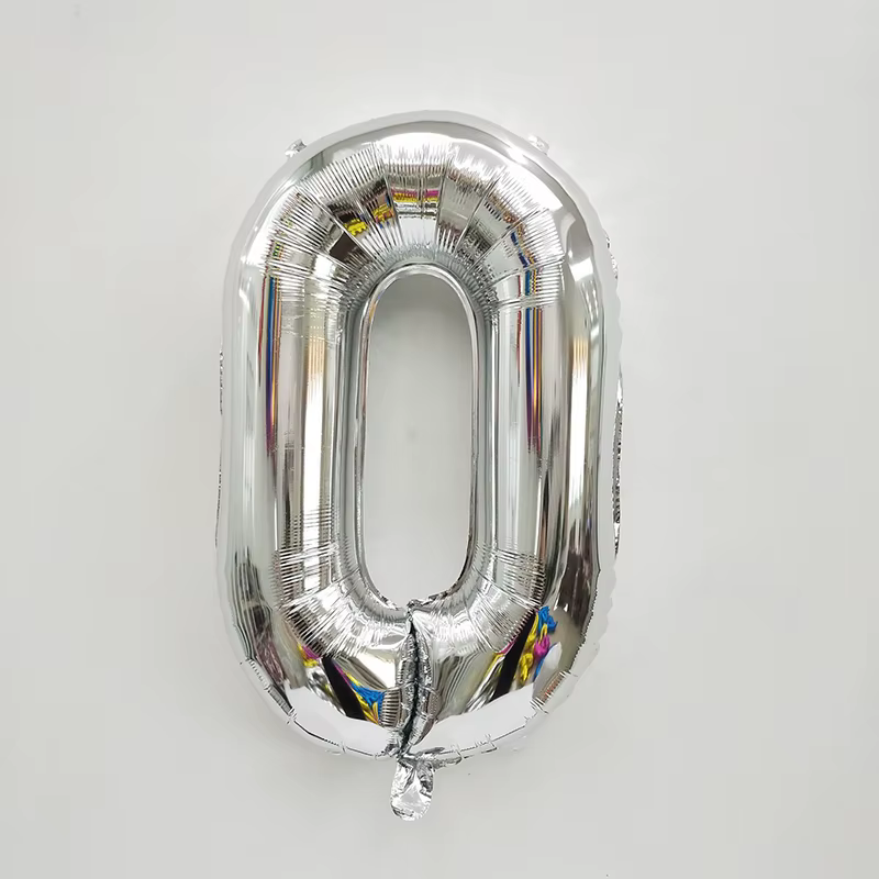 Ballons numériques en aluminium, 32 pouces, couleur argent, numéro 0-9, pour fête d'anniversaire, mariage, réception-cadeau pour bébé, salon