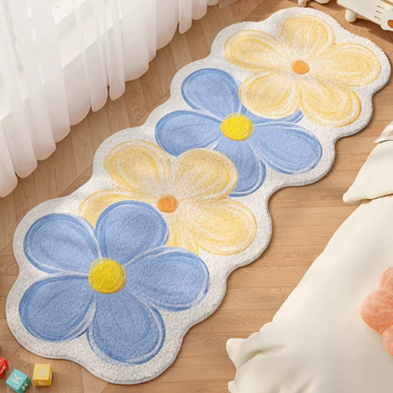 VIKAMA Tapis à motif floral frais et unique