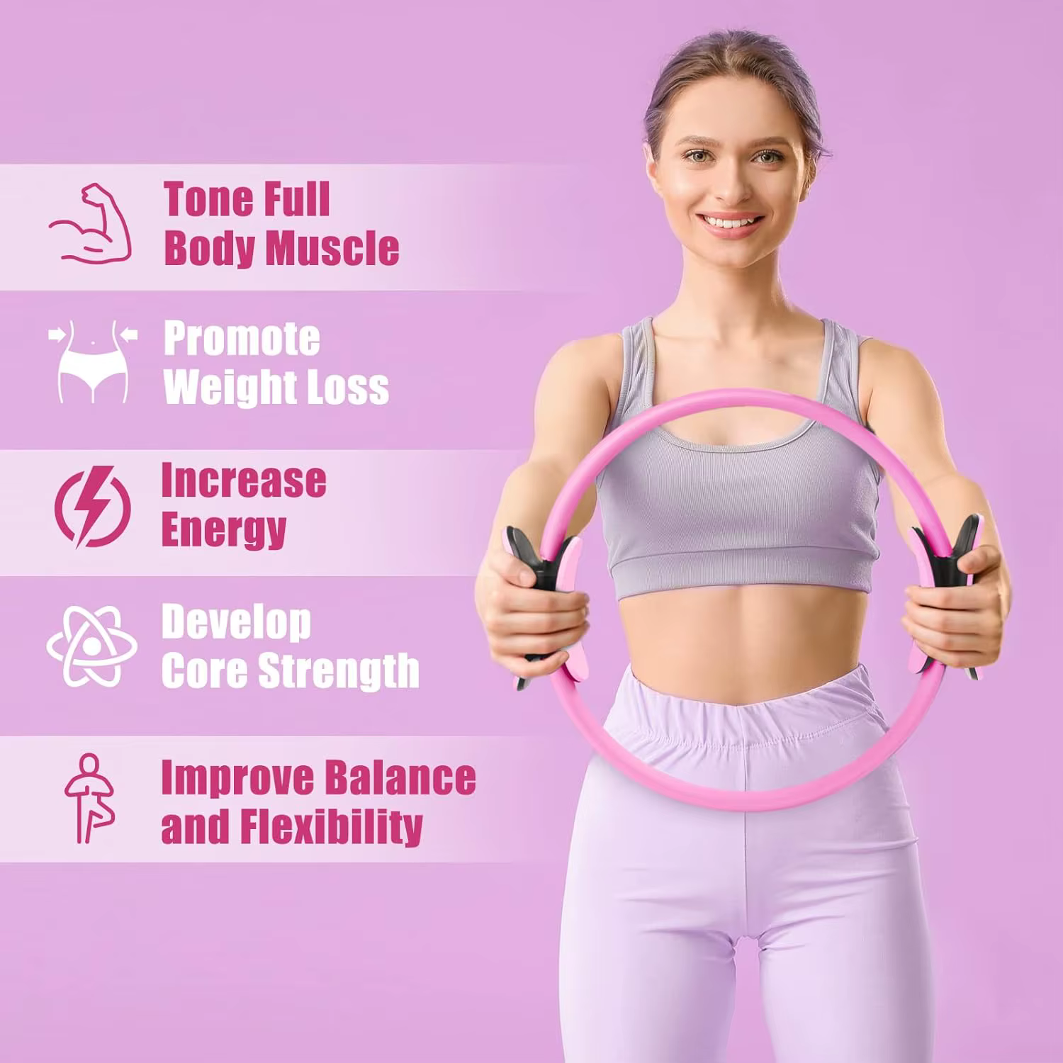 Anneau Pilates, cercle magique de Fitness pour tonifier les cuisses