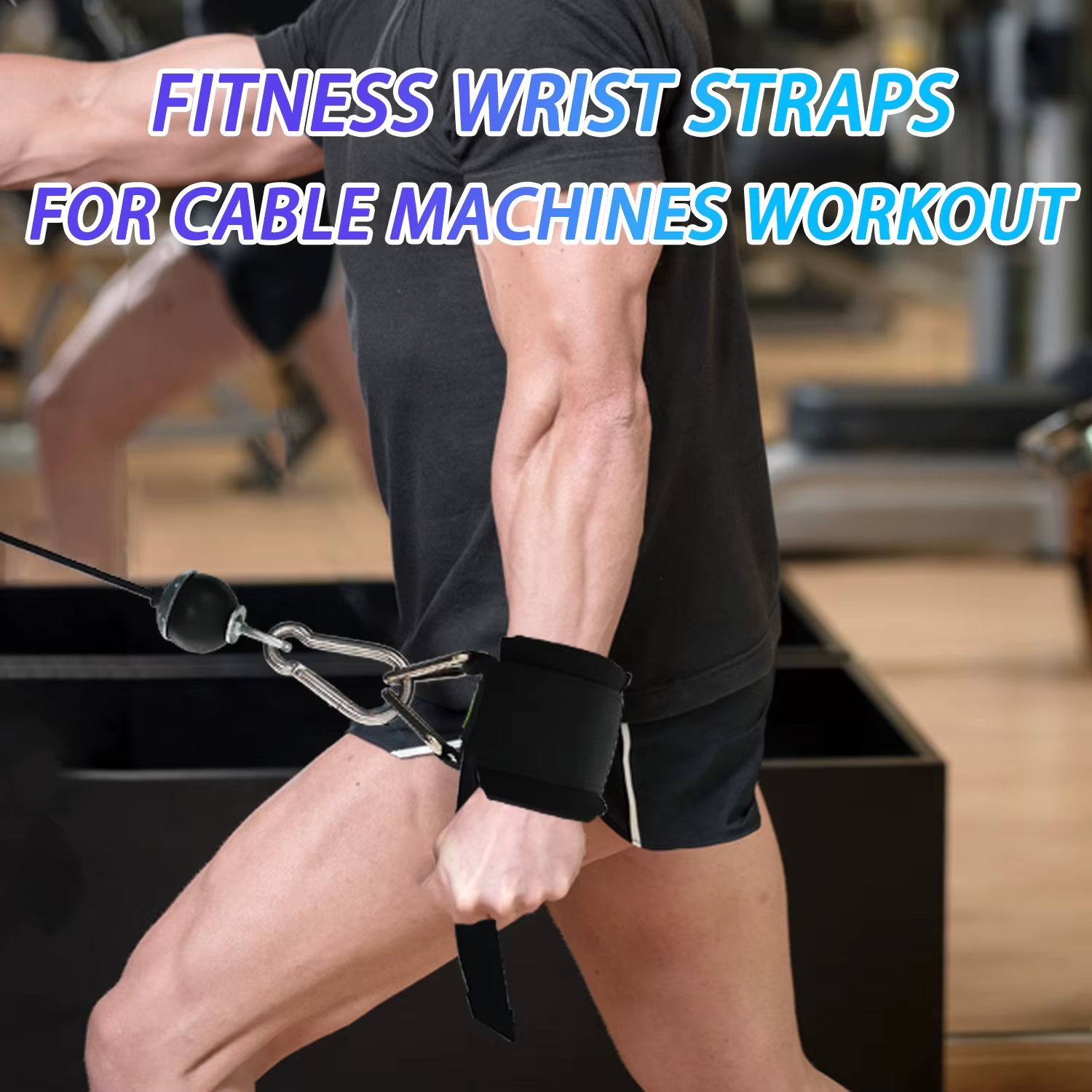 Sangles de poignet pour l'haltérophilie et les machines à câble pour l'entraînement des bras