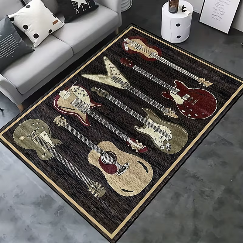 JEPattern-Tapis de sol en forme d'instruments de musique, pour salon, couloir, porte, porche, décor de maison, 1 pièce