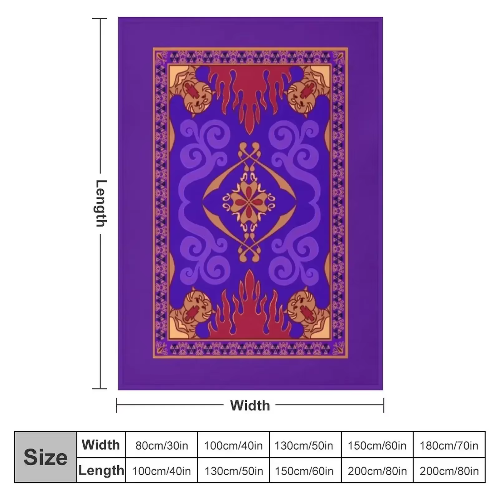 Aladdin 1992 tapis magique jeter couverture touristique couverture mode canapé couvertures couvertures pour lits couverture