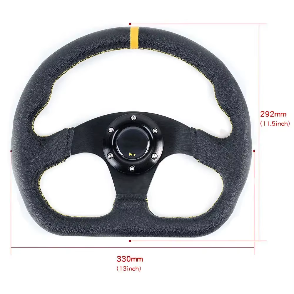 Volant de modification automobile 13 pouces 320 mm universel en PVC et aluminium pour drift, course et sport, compatible avec la plupart des voitures