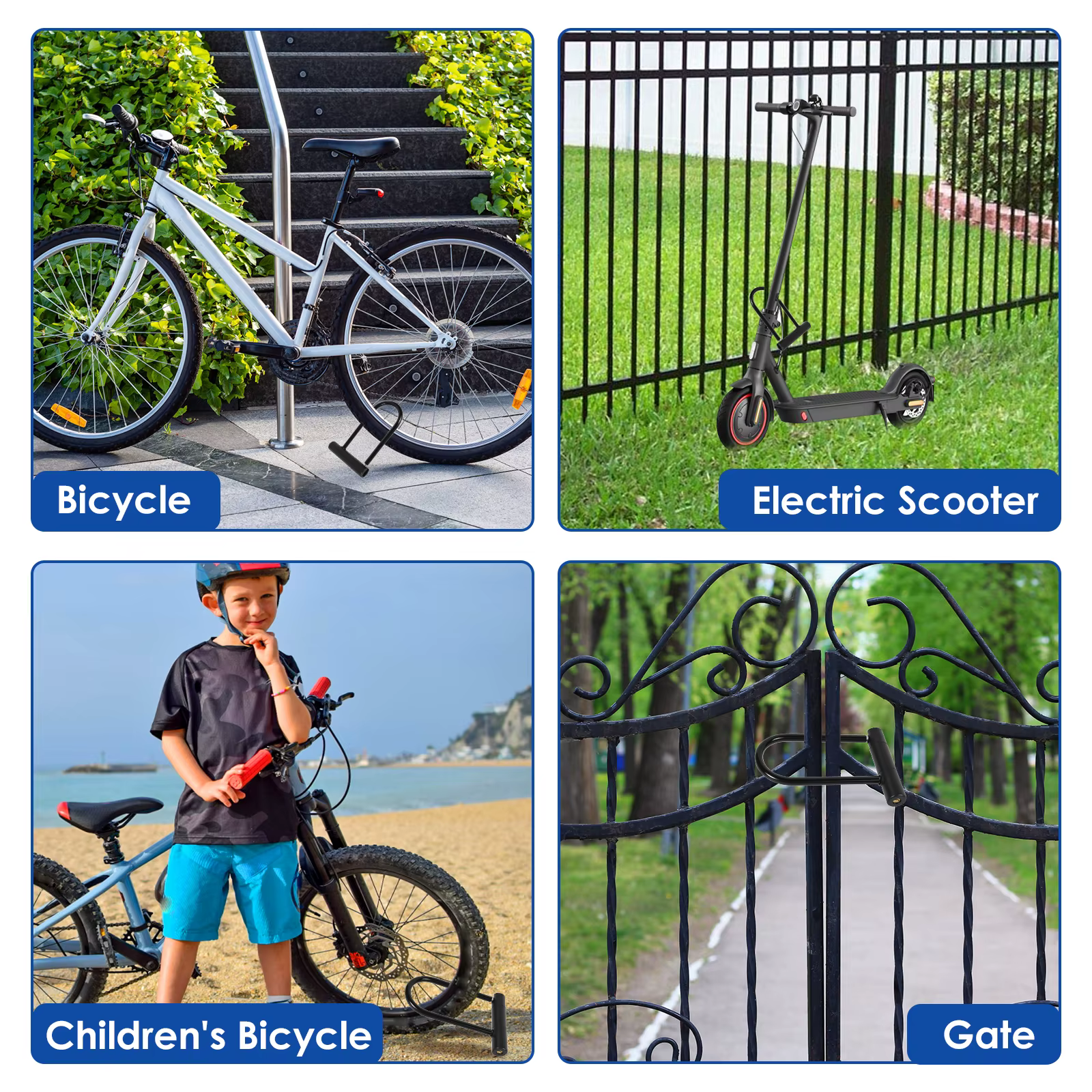 1/2 ensemble vélo U serrure portables Mini vélo roue serrure avec clé antivol sécurité moto Scooter cyclisme vélo accessoires