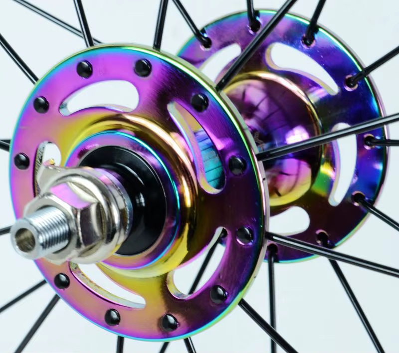 Jeu de roues 700C à pignon fixe en alliage d'aluminium, moyeu arrière flip-flop, moyeu à grande jante de 71 mm, roue à vitesse unique, frein V/C