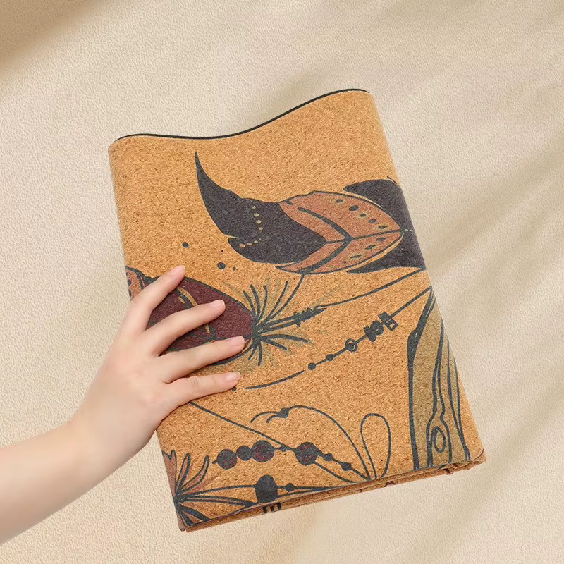 Tapis de yoga en liège et caoutchouc naturel