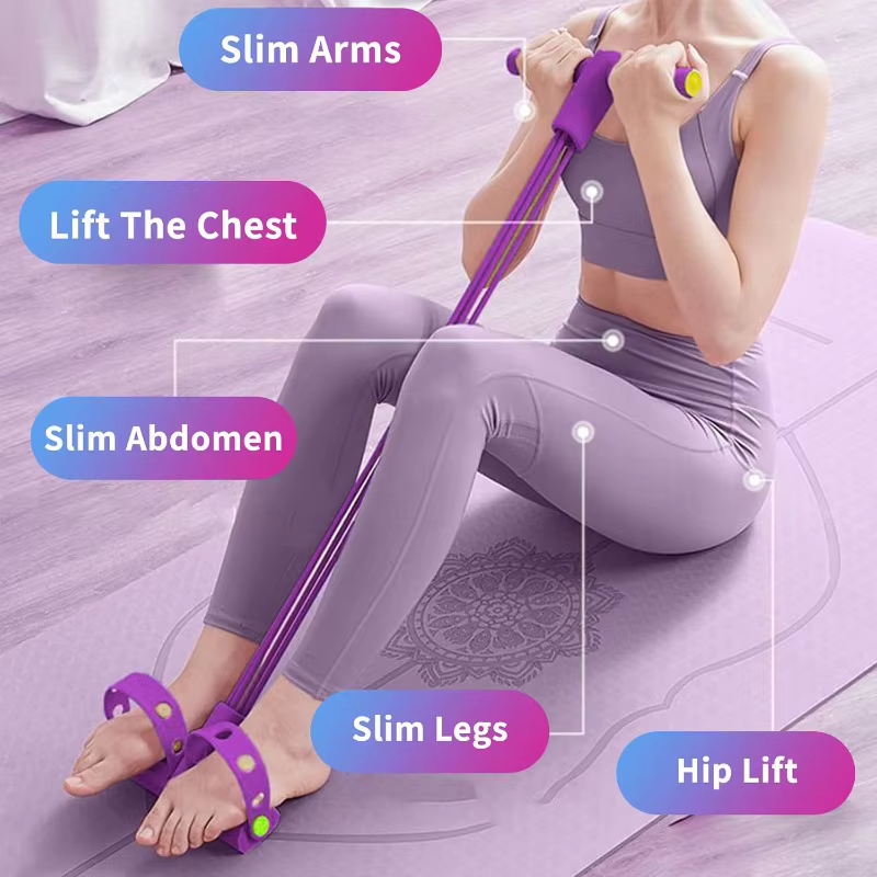 Bandes de Résistance Pilates Trois Couleurs avec Pédale