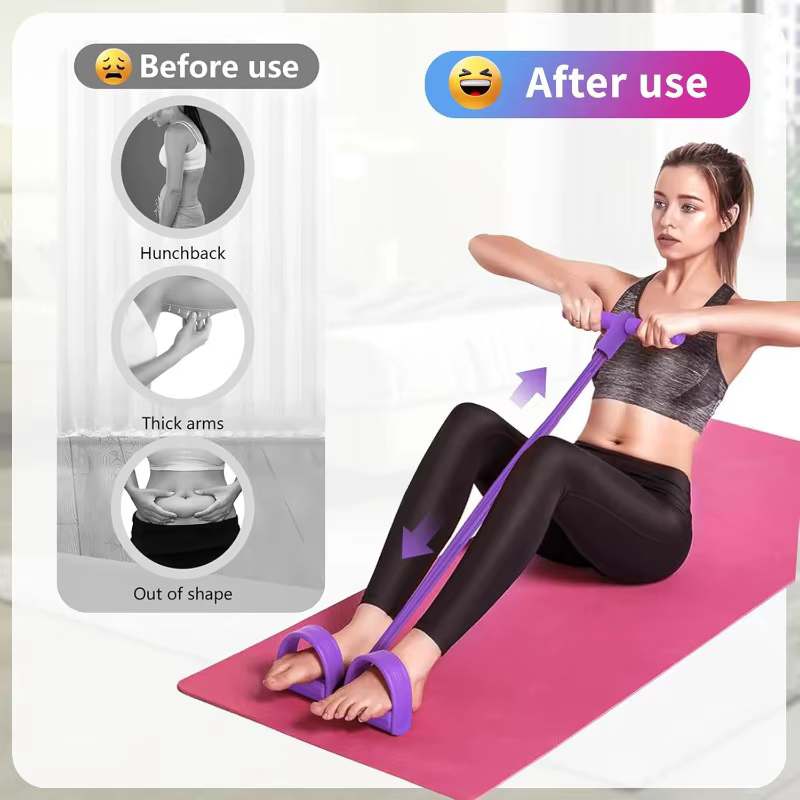 Bandes de Résistance Pilates Trois Couleurs avec Pédale