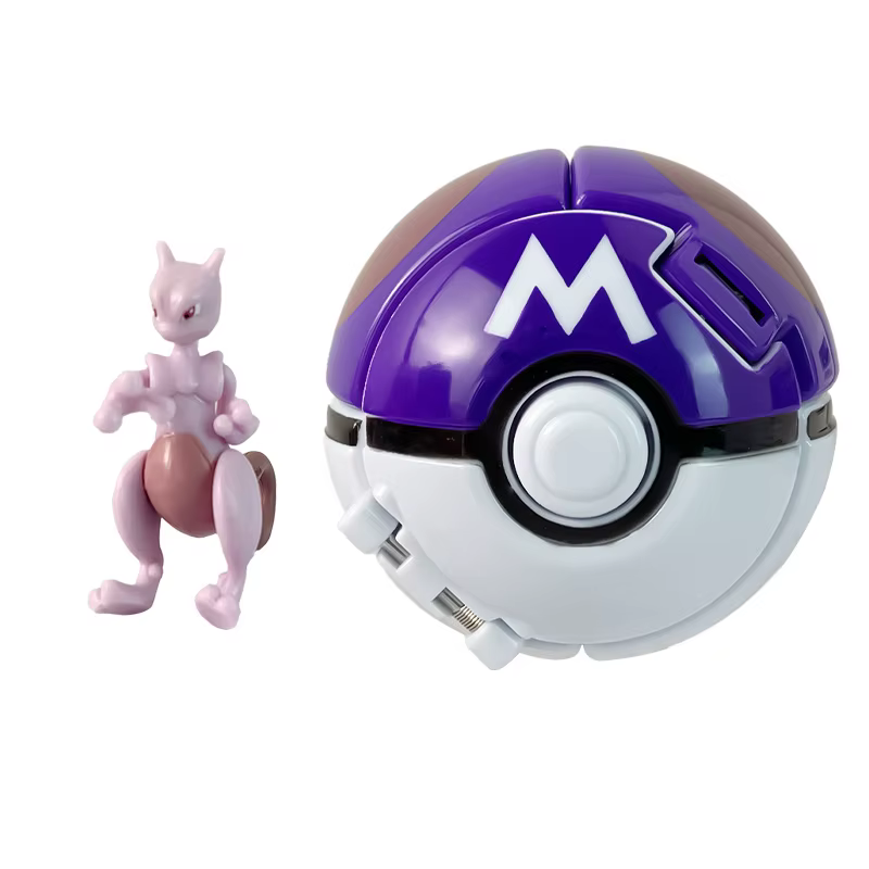Figurines Pokémon, figurines d'action anime, Pikachu, Charizard, Mewtwo, Bulbasaur, Mew, collection Pokeball, ensemble de jouets monstres
