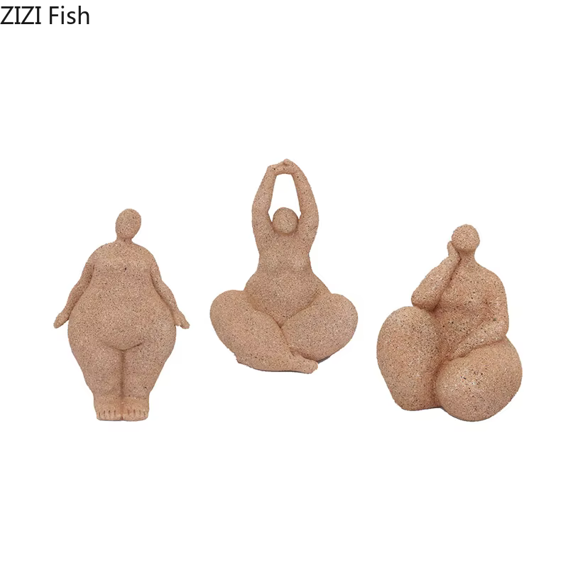 Statue de figurines de Yoga pour grosse fille